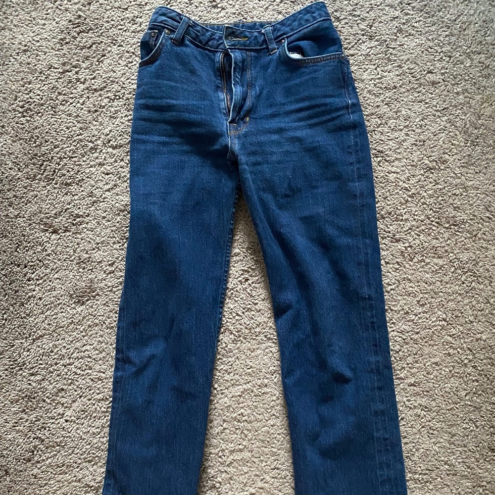 Drifter X089 Indigo Medium High Waist Straight Leg